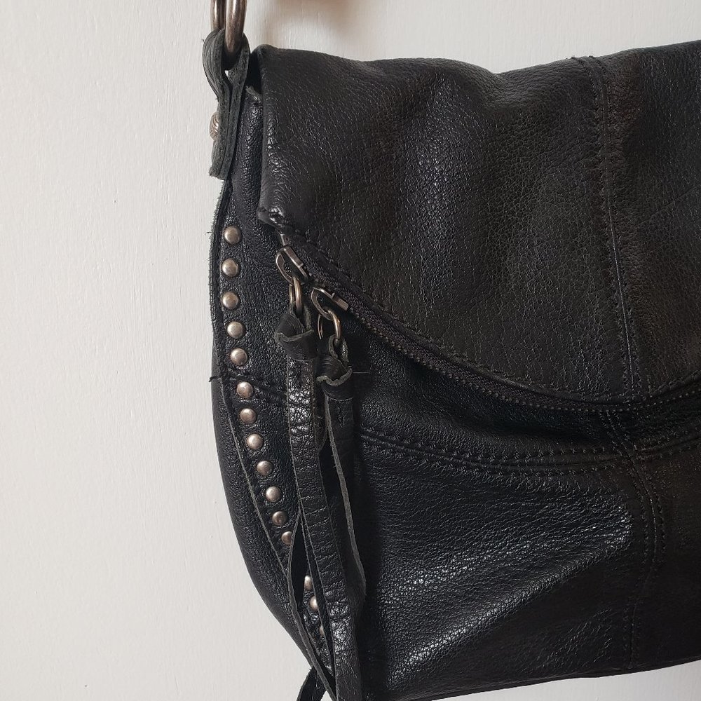 Sak leather foldover crossbody